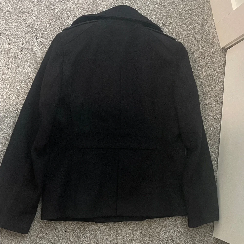 J. Crew Classic Black Pea Coat - Picture 3 of 4